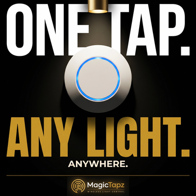 MagicTapz™ Wireless Light Switch Kit — No Wiring Needed | Remote Control Any Light From Anywhere